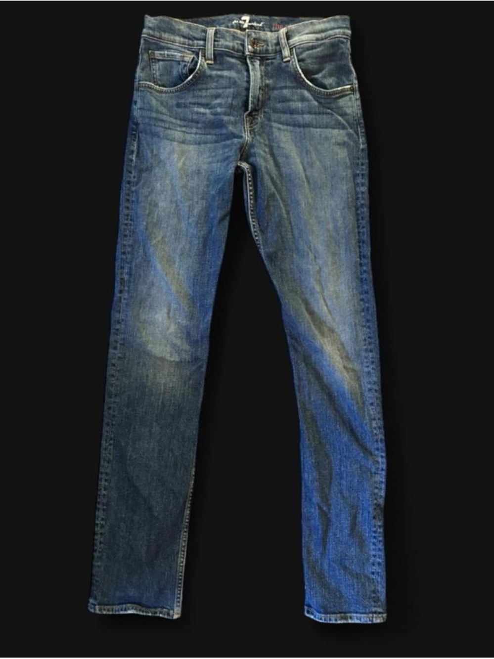 7 For All Mankind Women's Straight Leg Jeans - Blue Denim